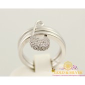 Серебряное кольцо с булавкой кв1392с